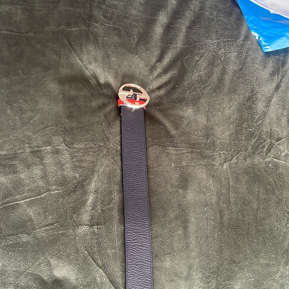 Gucci Interlocking G Reversible Leather Belt Euc#… - image 4
